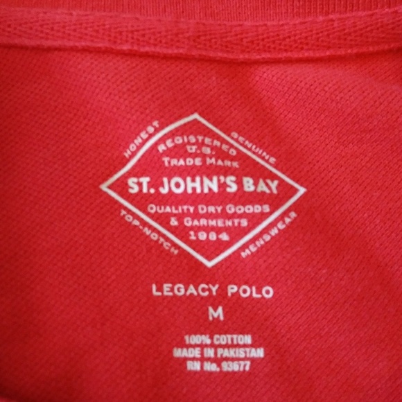 🌞[NWT] St. John's Bay Red Polo - SZ M - Picture 6 of 7